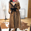 FURSARCAR 2019 New Women Real Mink Fur Coats Whole Skin Thick Warm Mink Fur Jacket For Female Long Style Luxury Nature Fur Coat