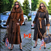 FURSARCAR 2019 New Women Real Mink Fur Coats Whole Skin Thick Warm Mink Fur Jacket For Female Long Style Luxury Nature Fur Coat