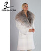 FURSARCAR 2019 New Women Real Mink Fur Coats Whole Skin Thick Warm Mink Fur Jacket For Female Long Style Luxury Nature Fur Coat