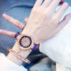 2019 Women Watches Bracelet box set Starry Sky Ladies Bracelet Watch Casual Leather Quartz Wristwatch Clock Relogio Feminino