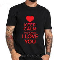 Tricou_keep_calm_i_love_you T Shirt  Mens 4XL 5Xl short sleeve Funny Hipster Tees 2019 Summer o-neck Mens T Shirt