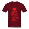 Tricou_keep_calm_i_love_you T Shirt  Mens 4XL 5Xl short sleeve Funny Hipster Tees 2019 Summer o-neck Mens T Shirt