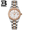 Switzerland Women' swatches luxury brand  BINGER luminous Mechanical Wristwatches leather strap Waterproof clock B1112-6